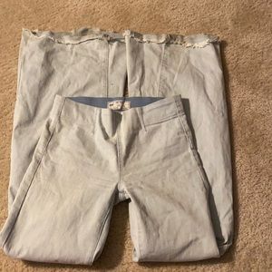 free people elastic waist flare jean pants
